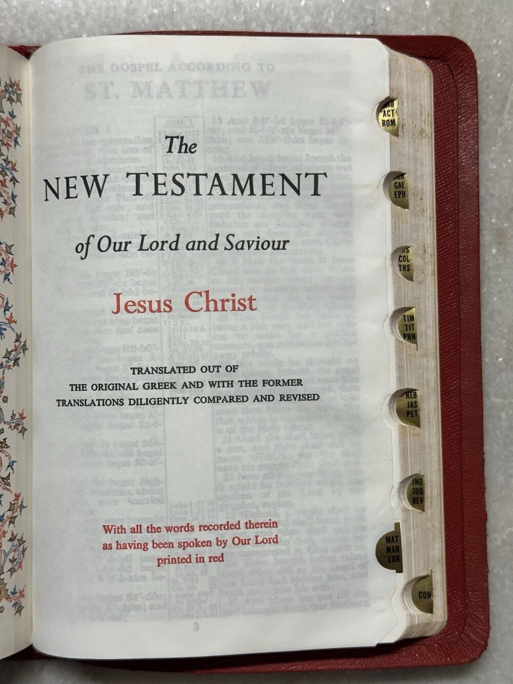 1960s Holy Bible References Red Letter Edition King James Self Pronouncing Ed